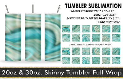 Tumbler Sublimation wave texture turquoise color background Sublimation artnoy 