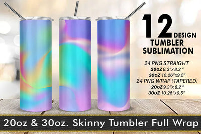 Tumbler templates design hologram color background Sublimation artnoy 