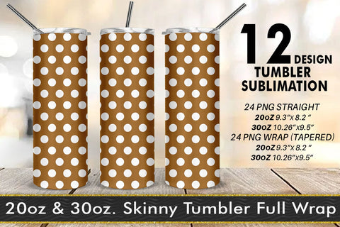 Tumbler templates design polka dot pattern background Sublimation artnoy 