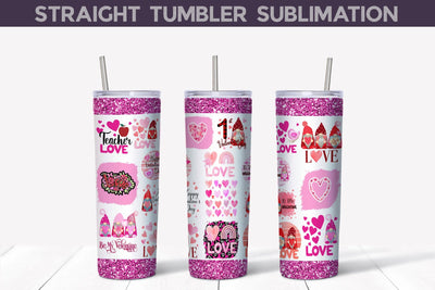 Tumbler Valentines Day Sublimation Sublimation WatercolorColorDream 