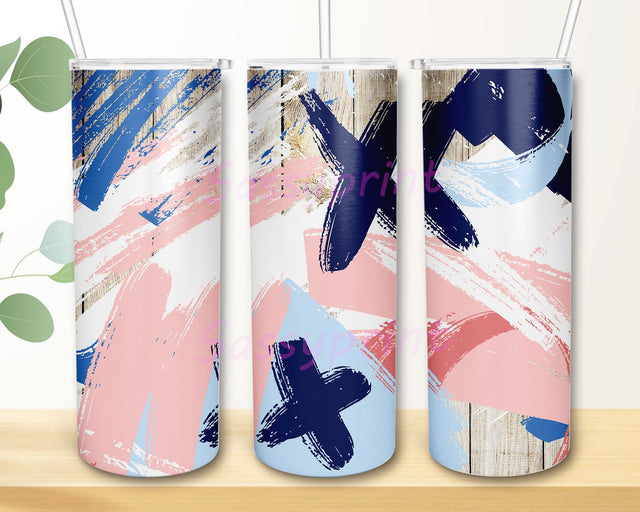 Tumbler Wrap Abstract Modern Navy Blue and Pink Sublimation Designs Downloads 20oz Skinny Tumbler Sublimation Designs Sublimation sassyprint 