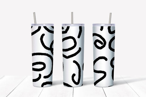 Tumbler wrap Abstract sublimation designs PNG 20 oz black SVG Angelina Semenova 