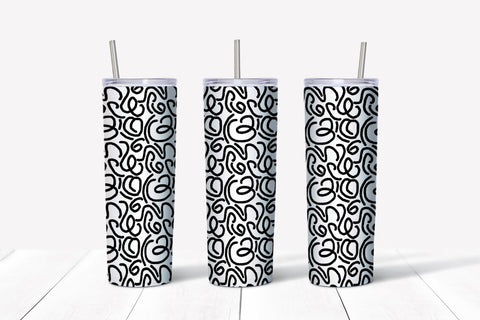 Tumbler wrap Abstract sublimation designs PNG 20 oz black SVG Angelina Semenova 