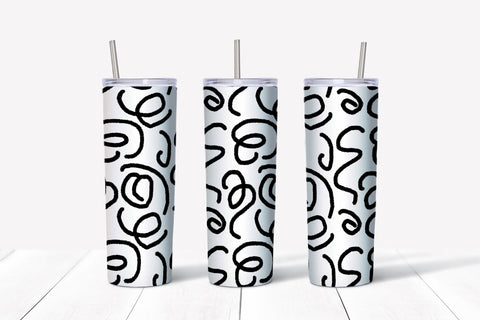 Tumbler wrap Abstract sublimation designs PNG 20 oz black SVG Angelina Semenova 