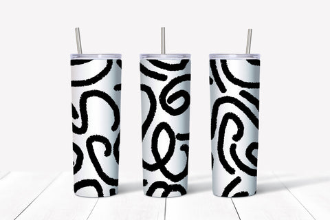 Tumbler wrap Abstract sublimation designs PNG 20 oz black SVG Angelina Semenova 