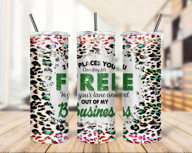 Tumbler Wrap Funny Sarcastic Quote Tumbler Design Cheetah Print - Skinny 20oz- Tumbler PNG Sublimation TrendingDesign 