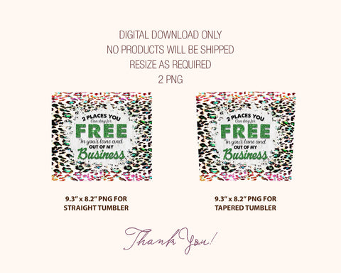 Tumbler Wrap Funny Sarcastic Quote Tumbler Design Cheetah Print - Skinny 20oz- Tumbler PNG Sublimation TrendingDesign 
