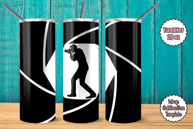 Tumbler Wrap Template 20oz 00-Photographer Sublimation Design Subli Store 