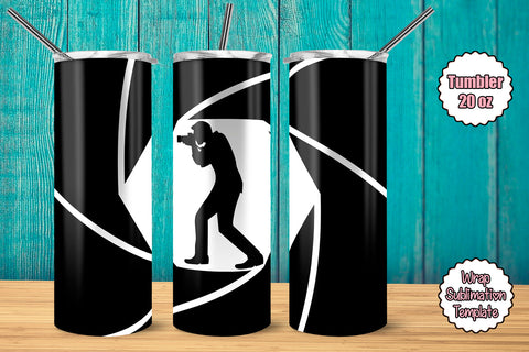 Tumbler Wrap Template 20oz 00-Photographer Sublimation Design Subli Store 