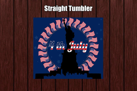 Tumbler Wrap Template 20oz 4th July Sublimation Design Subli Store 