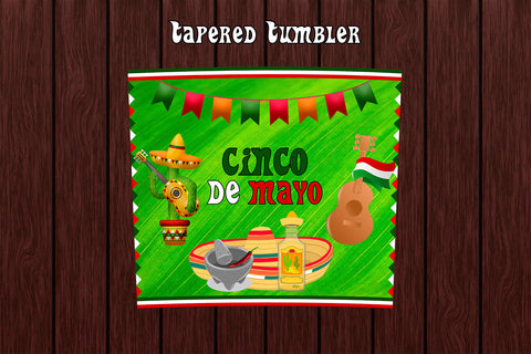 Tumbler Wrap Template 20oz 5 de Mayo Green Sublimation Design Subli Store 