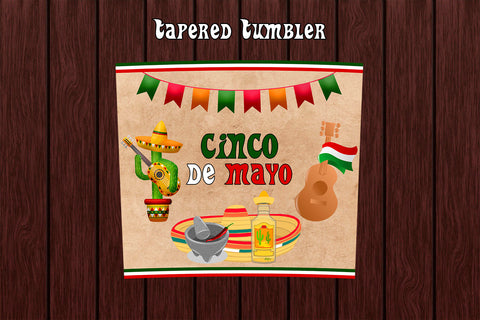 Tumbler Wrap Template 20oz 5 de Mayo Sublimation Design Subli Store 