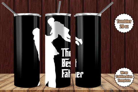 Tumbler Wrap Template 20oz Best Father Sublimation Design Subli Store 