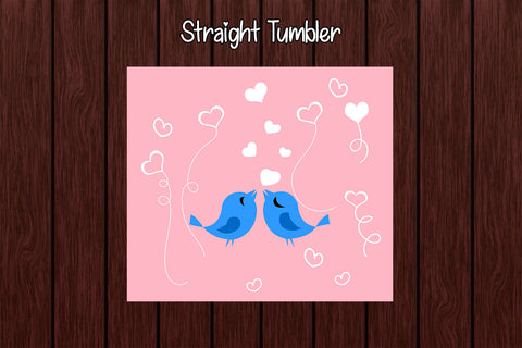 Tumbler Wrap Template 20oz Birds in love Sublimation Design Subli Store 