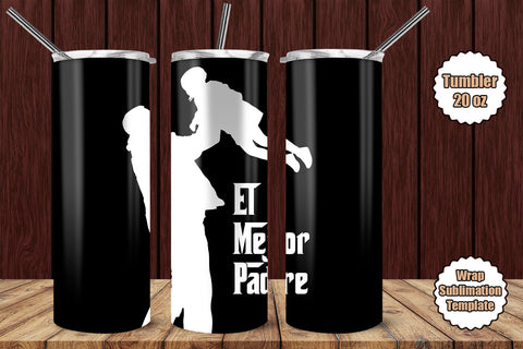Tumbler Wrap Template 20oz El Mejor Padre Sublimation Design Subli Store 