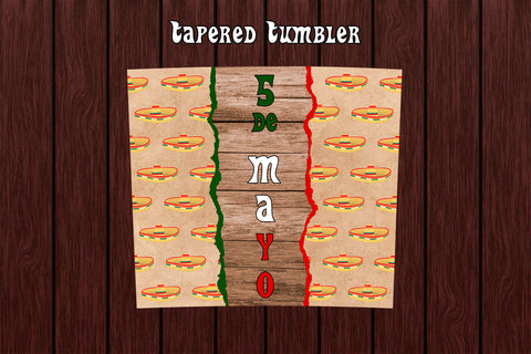 Tumbler Wrap Template 20oz Hat 5 de Mayo Sublimation Design Subli Store 