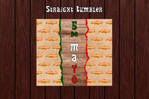 Tumbler Wrap Template 20oz Hat 5 de Mayo Sublimation Design Subli Store 