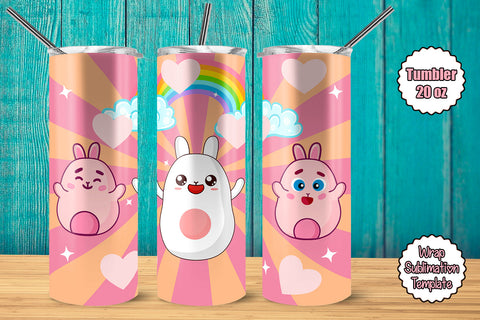 Tumbler Wrap Template 20oz Kawaii Sublimation Design Subli Store 