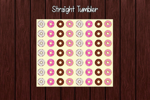 Tumbler Wrap Template 20oz Linear Donuts Sublimation Design Subli Store 