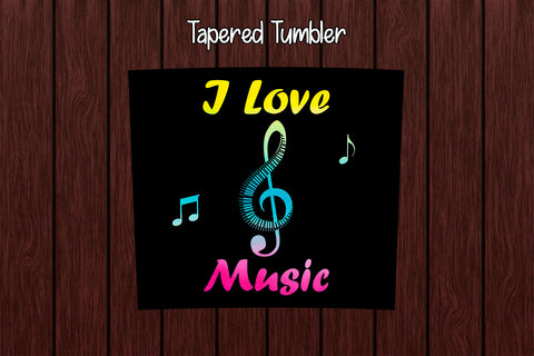 Tumbler Wrap Template 20oz Love Music Sublimation Design Subli Store 