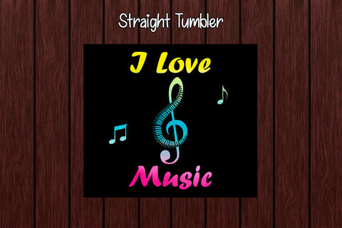 Tumbler Wrap Template 20oz Love Music Sublimation Design Subli Store 