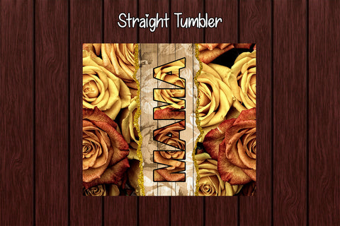 Tumbler Wrap Template 20oz Mama Old Roses Sublimation Design Subli Store 