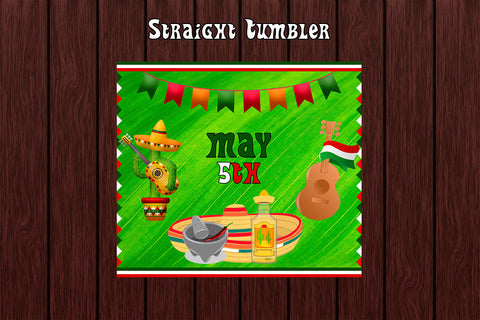 Tumbler Wrap Template 20oz May 5th Green Sublimation Design Subli Store 