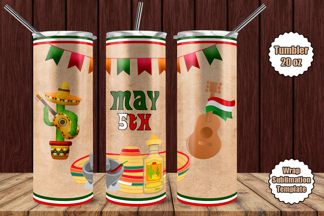 Tumbler Wrap Template 20oz May 5th Sublimation Design Subli Store 