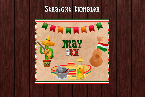 Tumbler Wrap Template 20oz May 5th Tricolor Sublimation Design Subli Store 