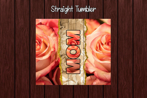 Tumbler Wrap Template 20oz Mom Roses Sublimation Design Subli Store 