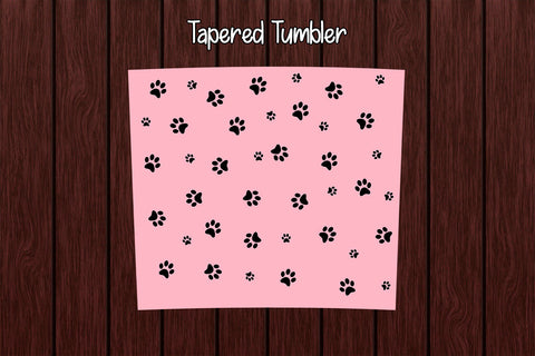 Tumbler Wrap Template 20oz Paws Black Sublimation Design Subli Store 