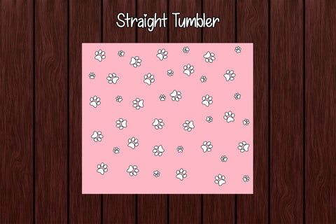 Tumbler Wrap Template 20oz Paws Sublimation Design Subli Store 