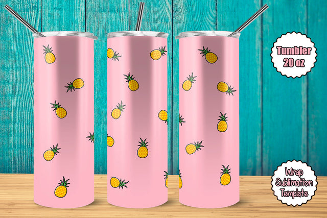 Tumbler Wrap Template 20oz Pineapples Sublimation Design Subli Store 