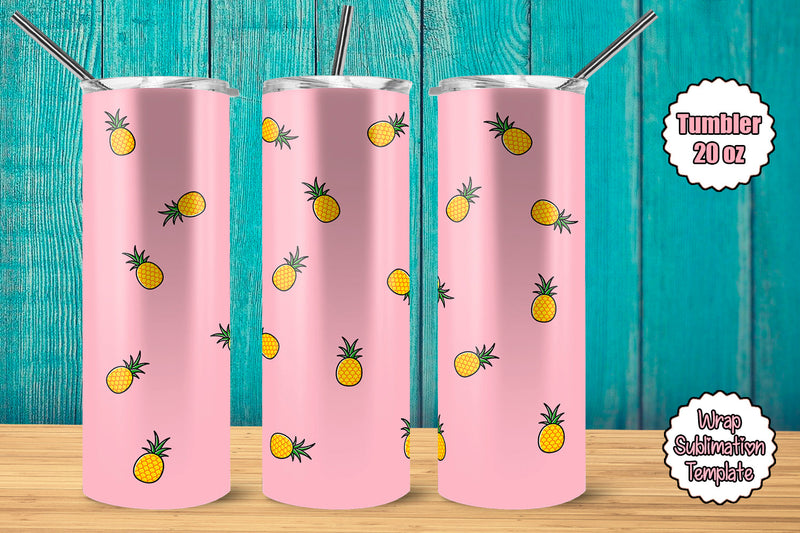 Tumbler Wrap Template 20oz Pineapples Sublimation Design Subli Store 