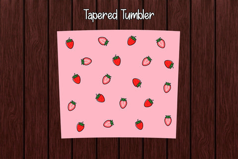 Tumbler Wrap Template 20oz Strawberries Sublimation Design Subli Store 