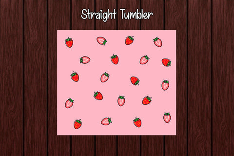 Tumbler Wrap Template 20oz Strawberries Sublimation Design Subli Store 
