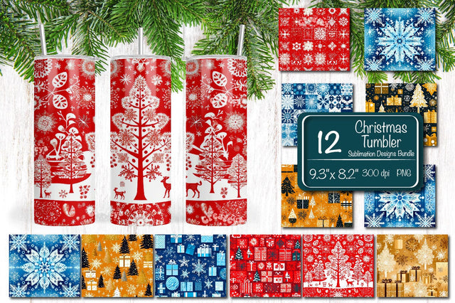 Tumbler Xmas, Christmas Tumbler wrap Bundle 20 Oz sublimation design PNG. This 20 oz skinny Christmas tumbler sublimation design product contains 12 designs Sublimation Createya Design 