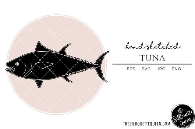 Tuna Hand sketched, hand drawn vector clipart SVG Loveleen Kaur 