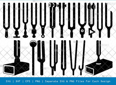 Tuning Fork Silhouette Svg Cricut Cut Files Png Bundle, SB01026 SVG ETC Craft 