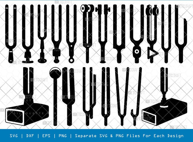 Tuning Fork Silhouette Svg Cricut Cut Files Png Bundle, SB01026 SVG ETC Craft 