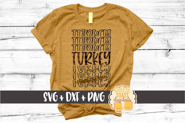 Turkey - Buffalo Plaid Thanksgiving Mirror Word SVG PNG DXF Cut Files SVG Cheese Toast Digitals 