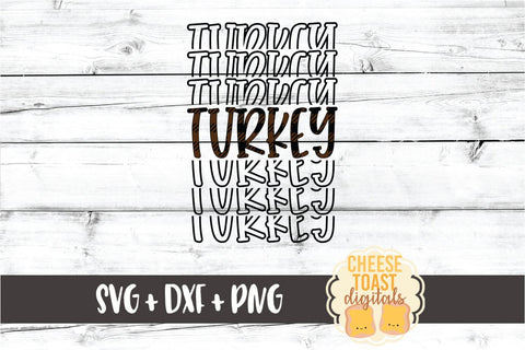 Turkey - Buffalo Plaid Thanksgiving Mirror Word SVG PNG DXF Cut Files SVG Cheese Toast Digitals 