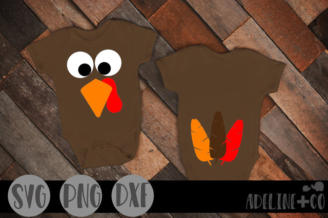 Turkey face costume SVG Adeline&co 