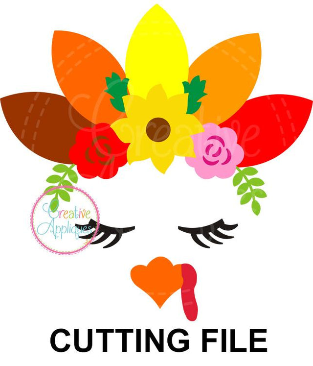 Turkey Face Crown Cut File SVG Creative Appliques 