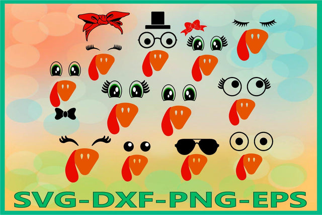 Turkey Face svg, Thanksgiving Day, Turkey head SVG AlexSVGStudio 