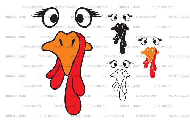 Turkey face SVG TribaliumArtSF 