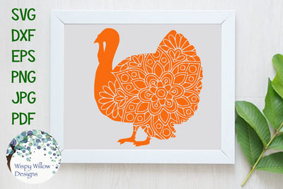 Turkey Floral Mandala SVG Wispy Willow Designs 