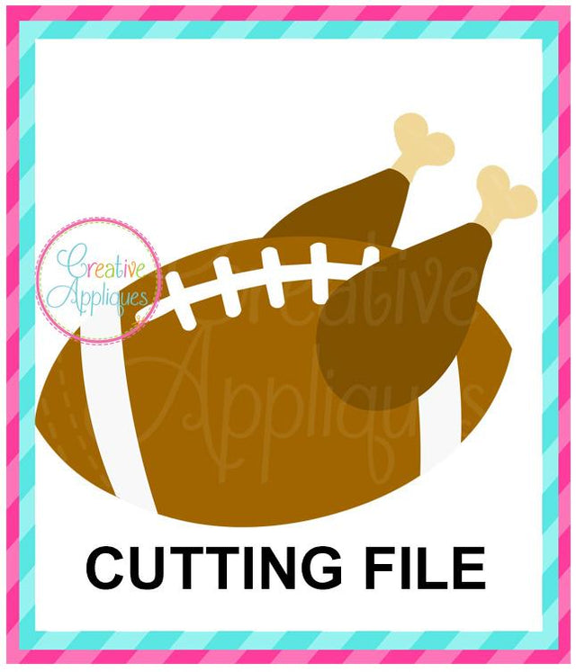 Turkey Football Cut File Creative Appliques 