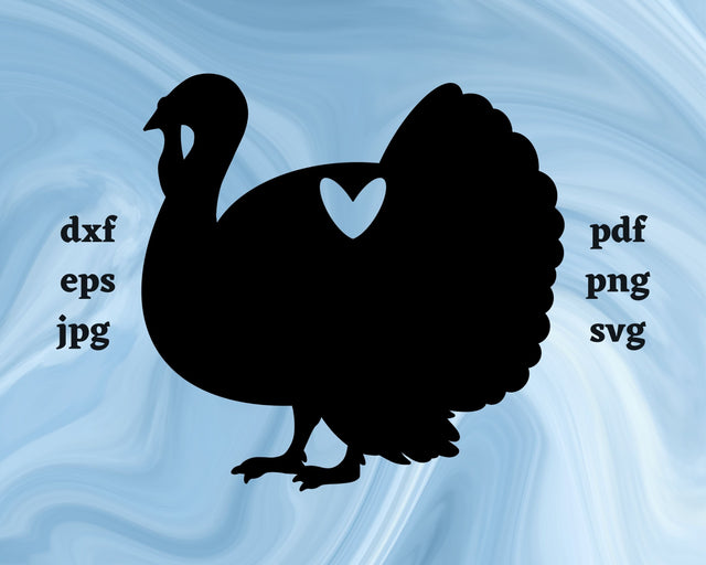 Turkey Heart SVG Cut File SVG Northern Light SVG 