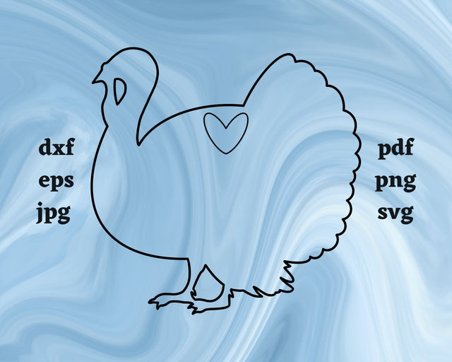 Turkey Heart SVG Cut File SVG Northern Light SVG 
